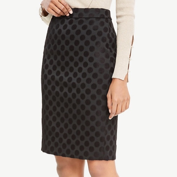 LOFT Dresses & Skirts - Ann Taylor Loft Velvet Dot Pencil Skirt 0P